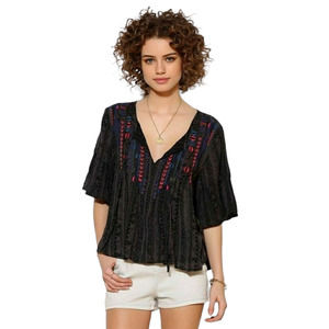Urban Outfitters Ecote Willow Boho Embroidered Blouse M